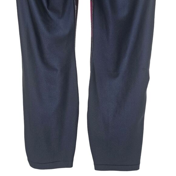 Under Armour Leggings Women Navy Purple Cropped Compression Heatgear Athletic - Picture 6 of 8